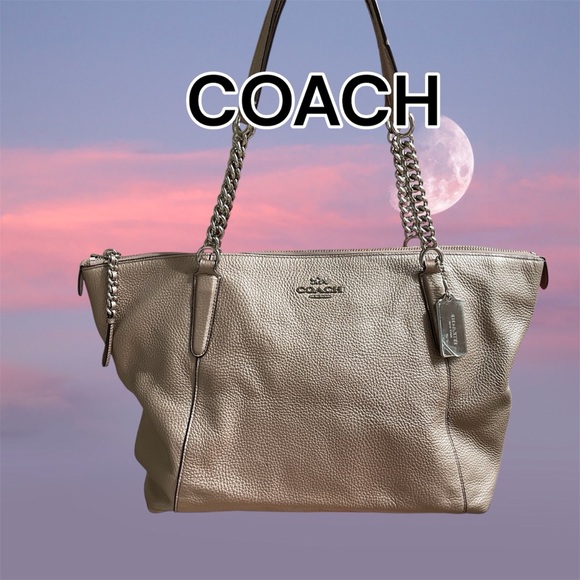 Coach Metallic Leather Shoulder Bag - Picture 1 of 9